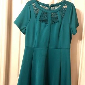14/16 teal and lace dress Lane Bryant. Worn once.